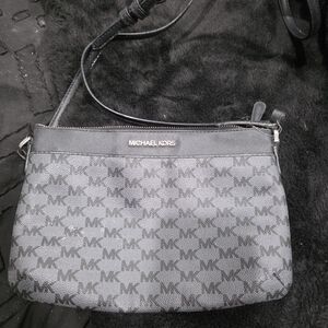 Michael Kors Monogram Black Crossbody Bag